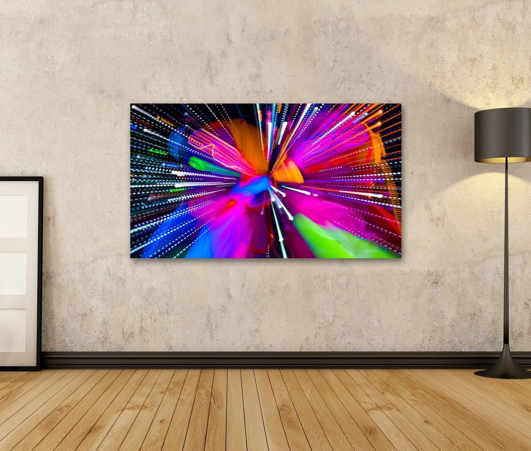 islandburner Bild Bilder auf Leinwand 2 sexy Cyber ??Glow Raver Frauen in fluoreszierender Kleidung