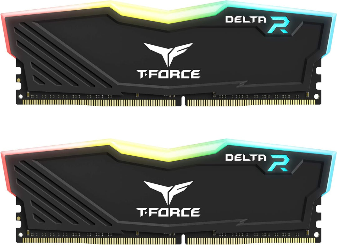 TEAMGROUP Team T-Force Delta RGB DDR4 Gaming Memory, 2 x 8 GB, 3600 MHz, 288 Pin DIMM, Black 16GB (8