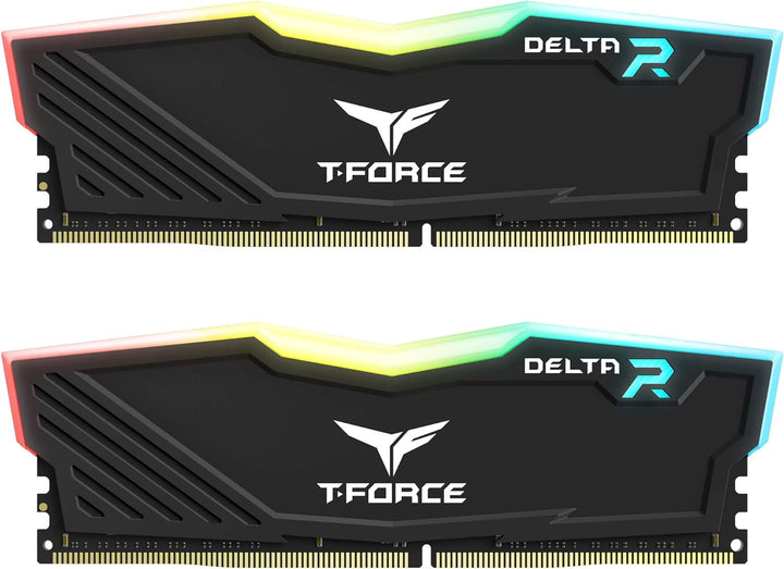 TEAMGROUP Team T-Force Delta RGB DDR4 Gaming Memory, 2 x 8 GB, 3600 MHz, 288 Pin DIMM, Black 16GB (8