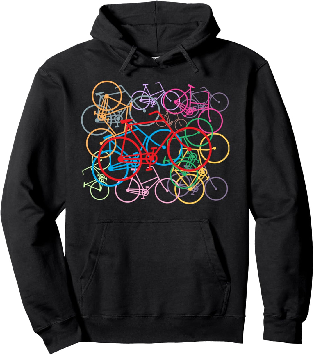 Bunte Fahrräder Pullover Hoodie