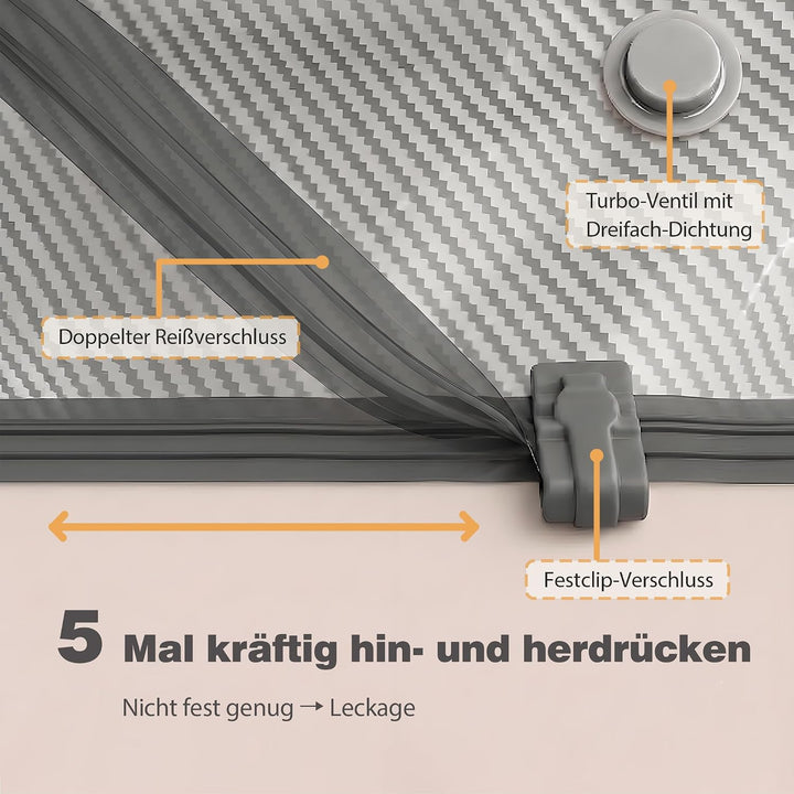 Vakuumbeutel für Kleidung, Vakuumbeutel für Kleidung Reise, Vacuum Bags – Kabellose Pumpe schnellt e