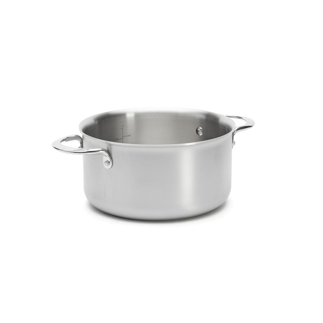 De Buyer - Kochtopf ohne Deckel, Edelstahl, 3-lagig, Durchmesser 20 cm, 3605.20