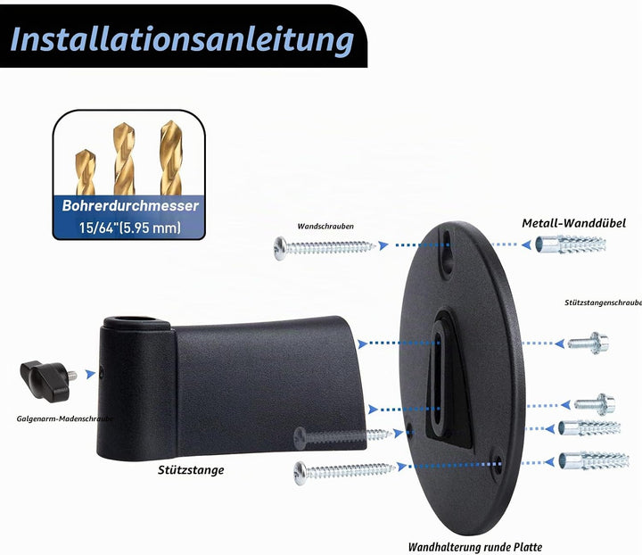 SUNMON Mikrofon Wandhalterung – Mikrofon Wandhalterung für Mikrofonhalter, horizontale Montagewand,