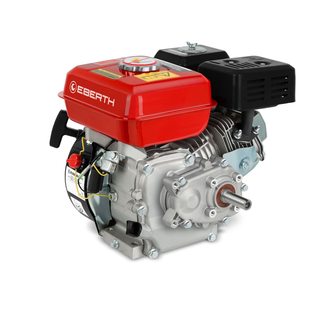 EBERTH 6,5 PS 4,8 kW Benzinmotor Standmotor Kartmotor mit Reduktionsgetriebe 2:1, Benzin Motor mit 2