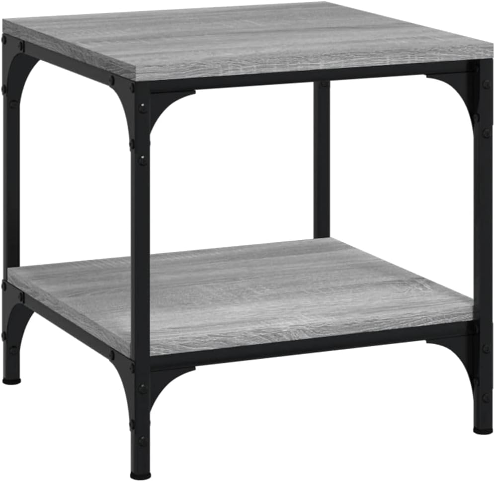 vidaXL Couchtisch Grau Sonoma 50x50x40 cm Holzwerkstoff