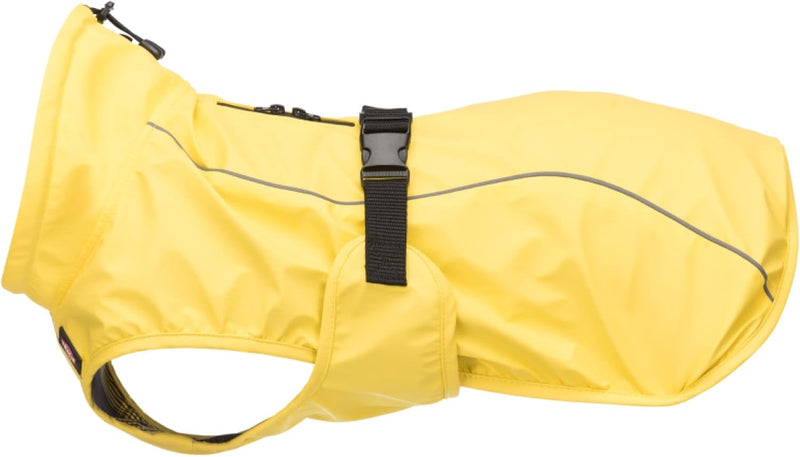 TRIXIE Regenmantel Vimy für Hunde S gelb – Hunde-Regenjacke mit reflektierenden Elementen für mehr S
