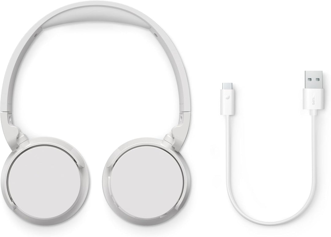 Philips TAH4209WH Leichter ohraufliegender kabelloser Bluetooth-Kopfhörer mit passiver Geräuschisoli