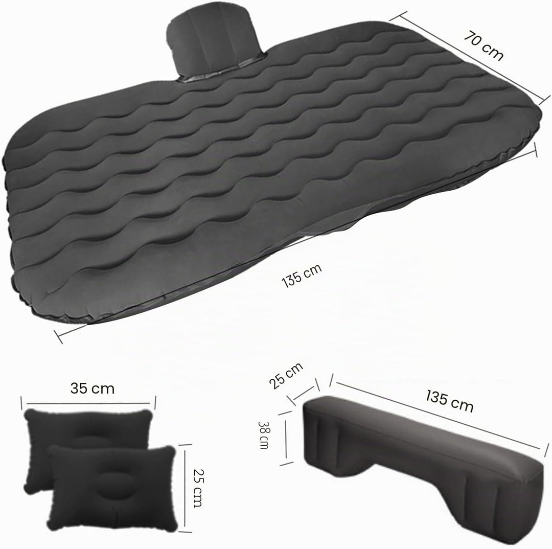 Ergocar Auto Luftmatratze Aufblasbare Matratze mit Pumpe Air Bett Camping Auto Kissen für Reisen Cam