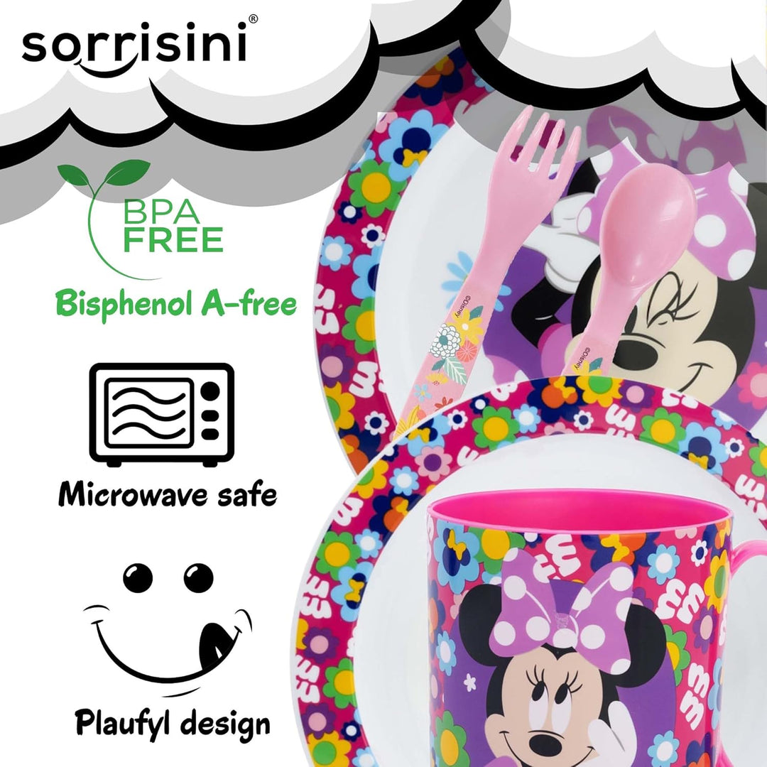 Sorrisini Kindergeschirr set, Wiederverwendbares Babygeschirr Set, Kinder Essgeschirr, Microwaveable