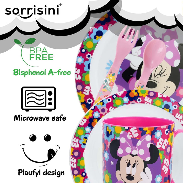 Sorrisini Kindergeschirr set, Wiederverwendbares Babygeschirr Set, Kinder Essgeschirr, Microwaveable