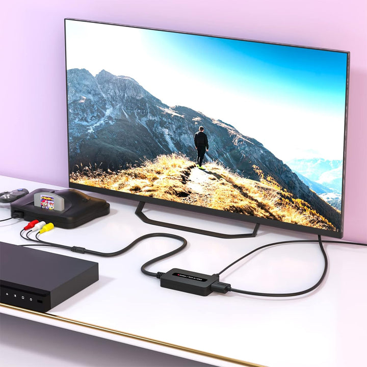 SUNNATCH RCA Svideo auf HDMI Konverter Kabel mit Svideo + RCA + HDMI Kabel, S-Video HDMI Adapter, RC