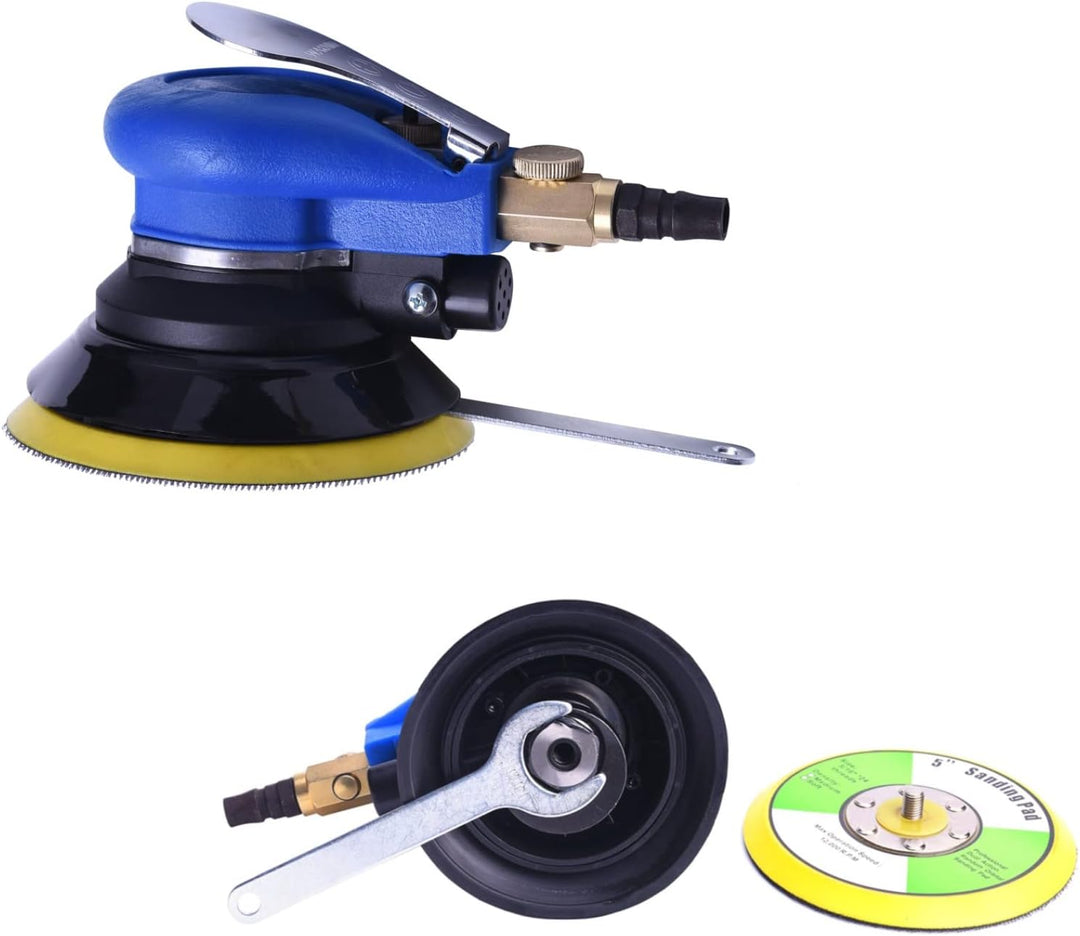 Exzenterschleifer Druckluft 125mm,Mini Polierer Professional Schleifmaschine Set (Exzenterschleifer)