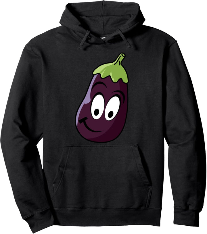 Freche Melanzani Gemüse mit Gesicht Lustiges Gemüsegesicht Pullover Hoodie
