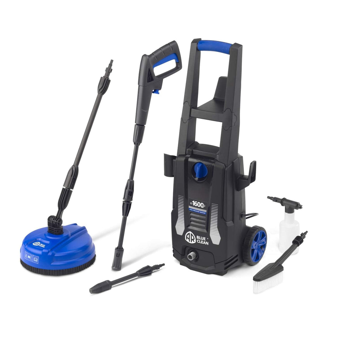 AR Blue Clean Hochdruckreiniger e-1600P mit Patio Cleaner und Feste Bürste (1600 W, 125 bar, 420 l/h