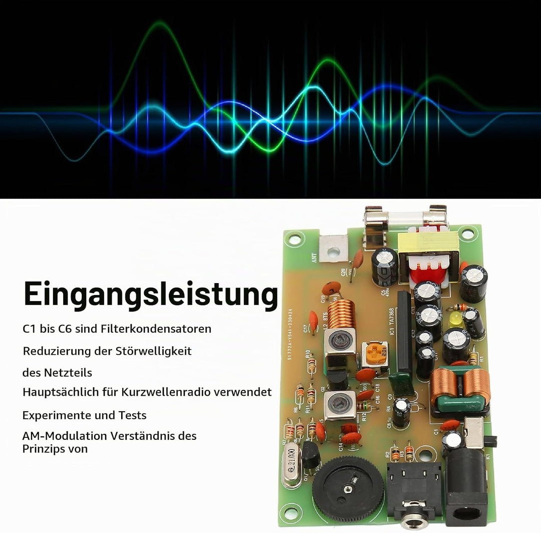 AM-Radiosenderplatine, DIY-Campus-Broadcast-Kit, Kurzwellen-Schallverstärkung mit Geringem Stromverb