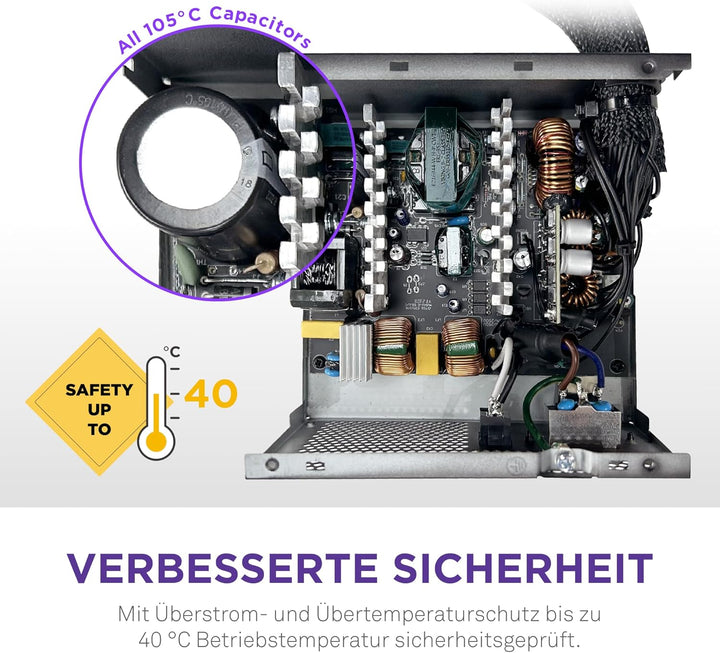 NZXT C750 Bronze PC-Netzteil - PA-7B2BB-EU - 750 Watt – 80 Plus Bronze Zertifiziert – Nichtmodulares