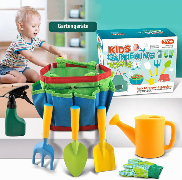 23 Stück Kinder Gartenarbeit Set, Gartenset kinder Gartenarbeit, Gartenwerkzeug Kinders Mit Giesskan