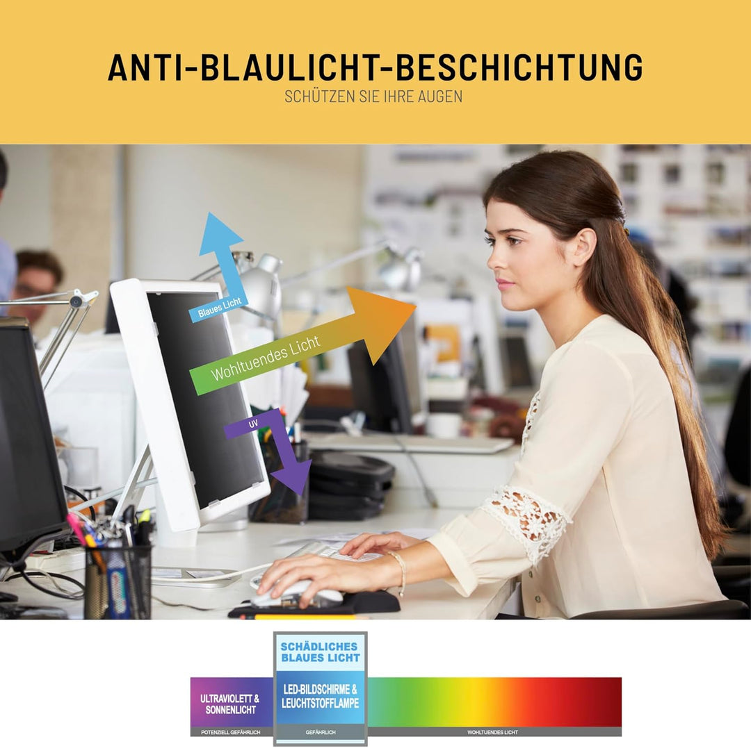 VistaProtect – Premium Blickschutzfilter & Anti-Blaulichtfilter, Privacy Filter Anti Blue Light Blic