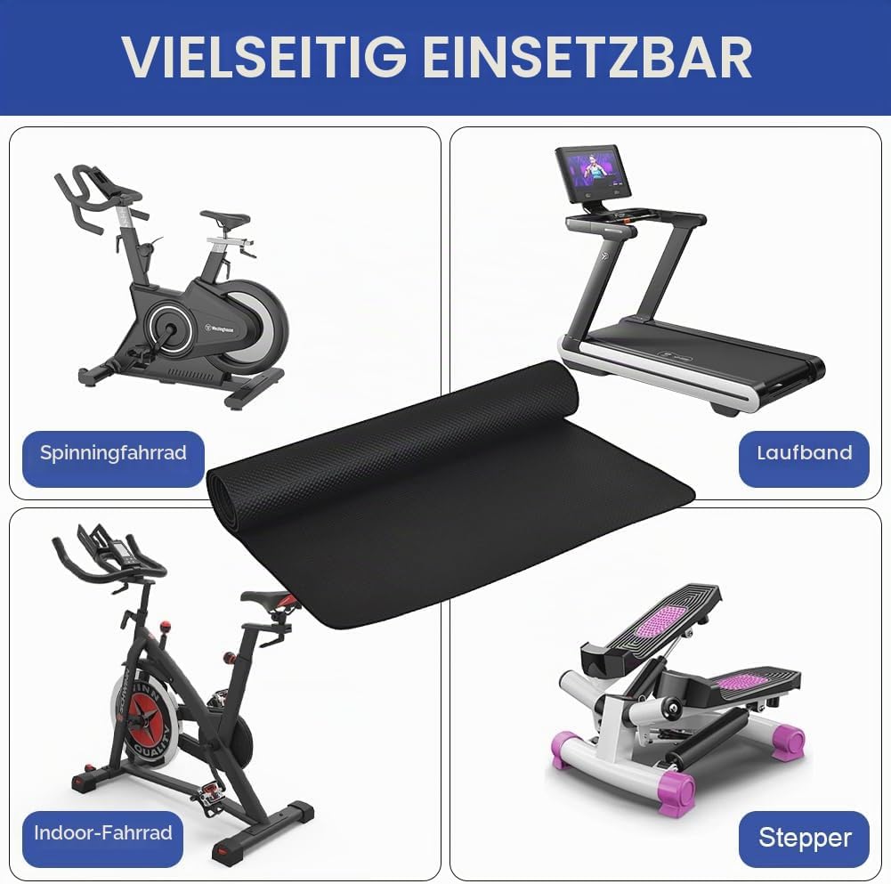 DiULi Yogamatte, Bodenschutzmatte Fitnessgerät Fitnessmatte mit Tragegurt und Tasche, für Pilates, W