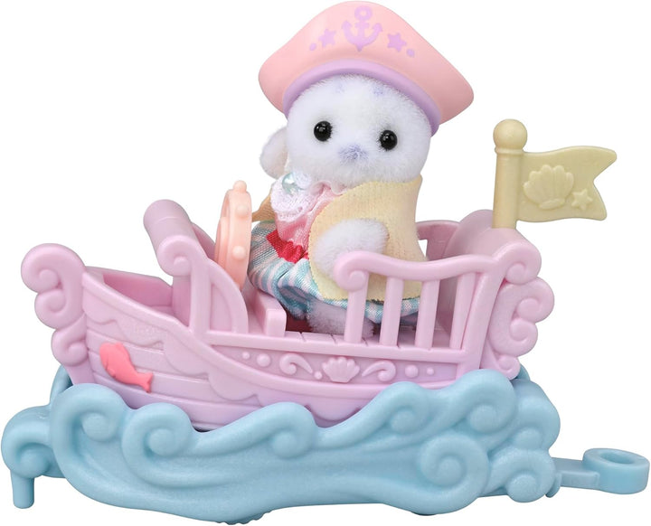Sylvanian Families - 5820 Freizeitpark Spielset Wellenritt, samtige Tierfiguren, Robbe, Milchkatzen