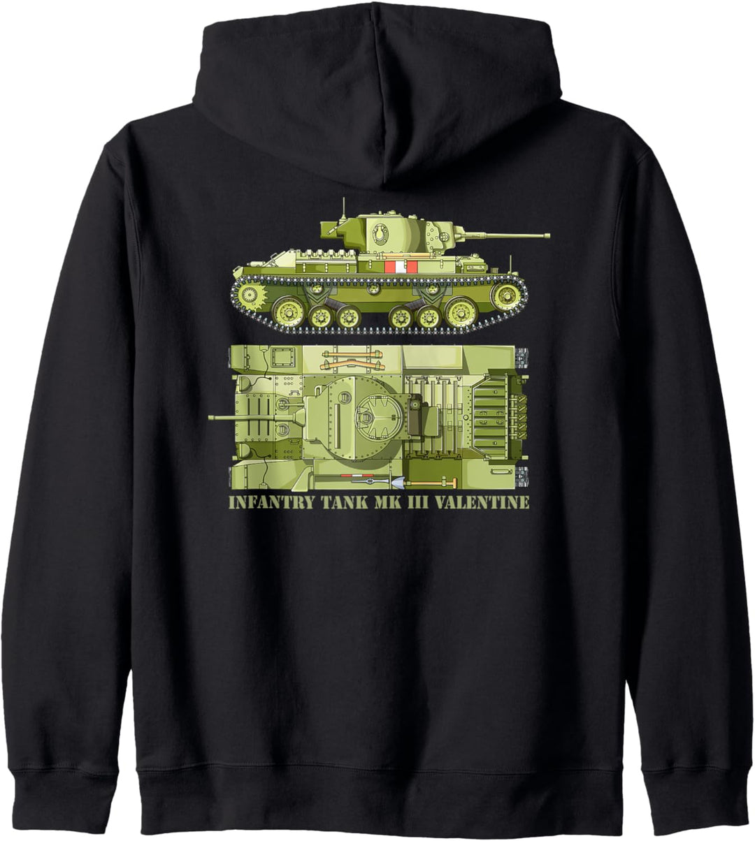 Mark III Valentine Infanteriepanzer Britischer WW2 Panzer Kapuzenjacke