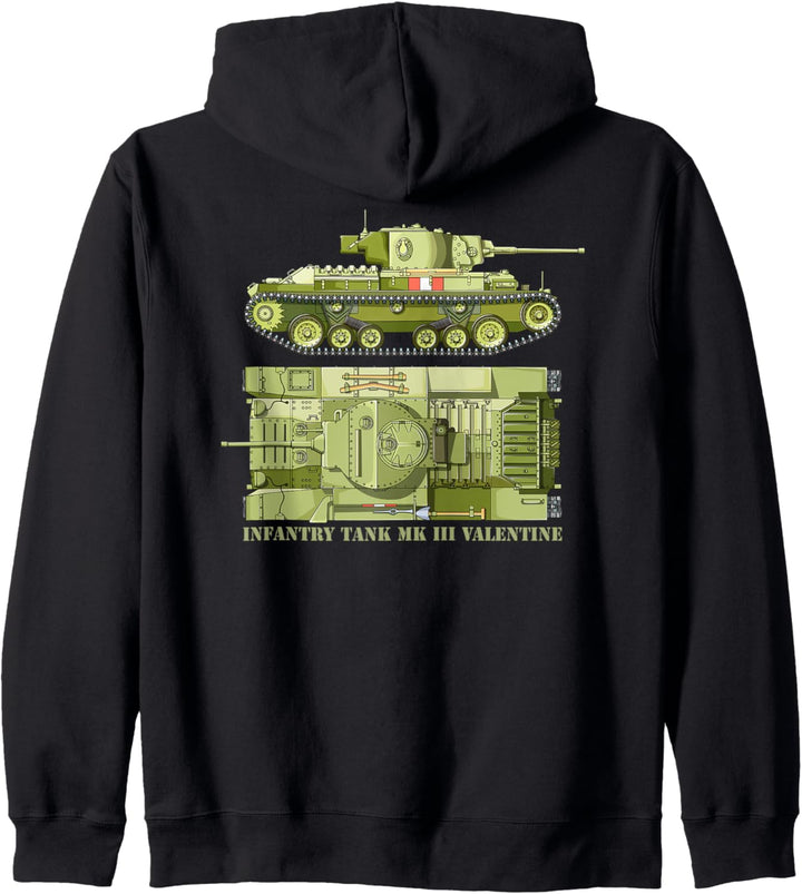 Mark III Valentine Infanteriepanzer Britischer WW2 Panzer Kapuzenjacke