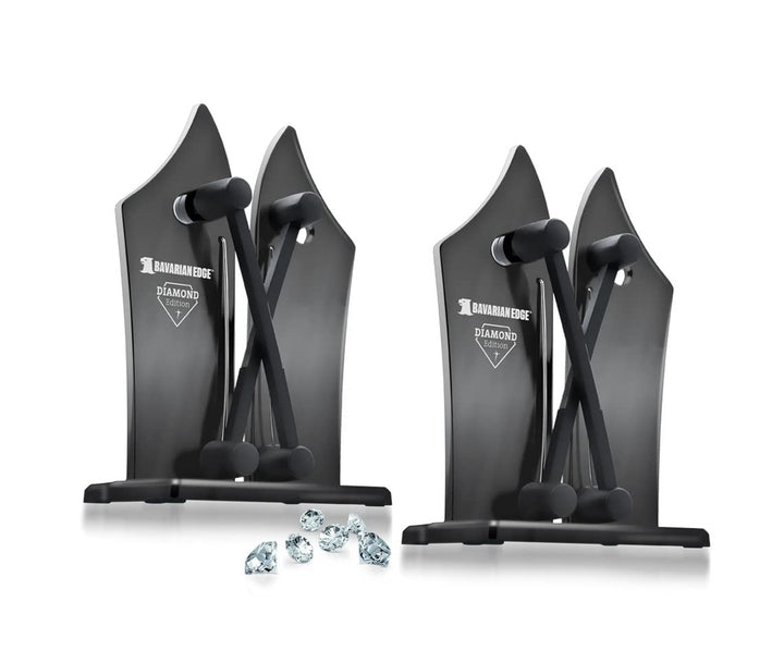 Bavarian Edge Messerschärfer DELUXE Set – Messerschleifer für alle Messer inklusive Sägemesser – Mes