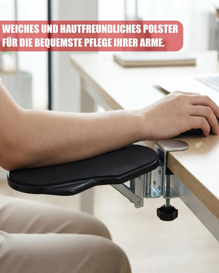 Ergonomische Armlehnenstütze Handgelenkauflage: Armstütze Schreibtisch 90° Faltbare und 180° Drehbar
