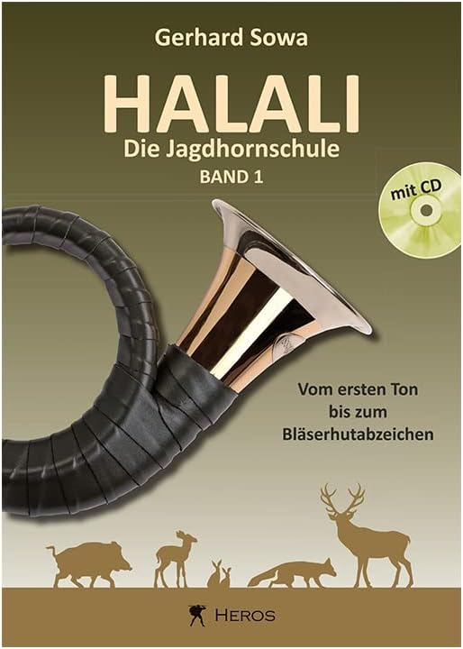 Tuyama® TJG-202 Classic - Jagdhorn Fürst-Pless-Horn in B Posthorn Horn + Halali Jagdhornschule (Star