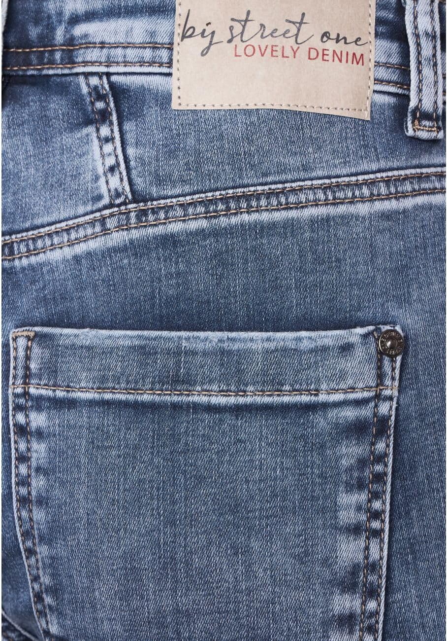 Street One Damen Jeanshose Straight 31W / 30L Authentic Indigo Wash, 31W / 30L Authentic Indigo Wash