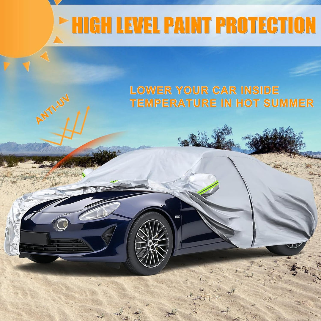 Autoabdeckung Passend für Alpine A110 2017-2025, wasserdichte Vollgarage Autoplane mit Reissverschlu
