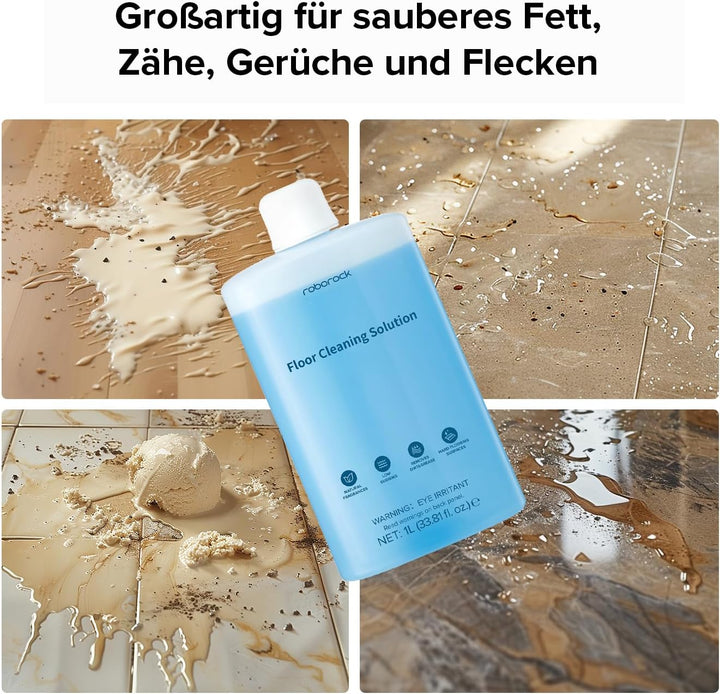 roborock 1L Original Reinigungsmittel für roboorck S/Qrevo/Q-Serie Saugroboter und Dyad/Flexi-Serie