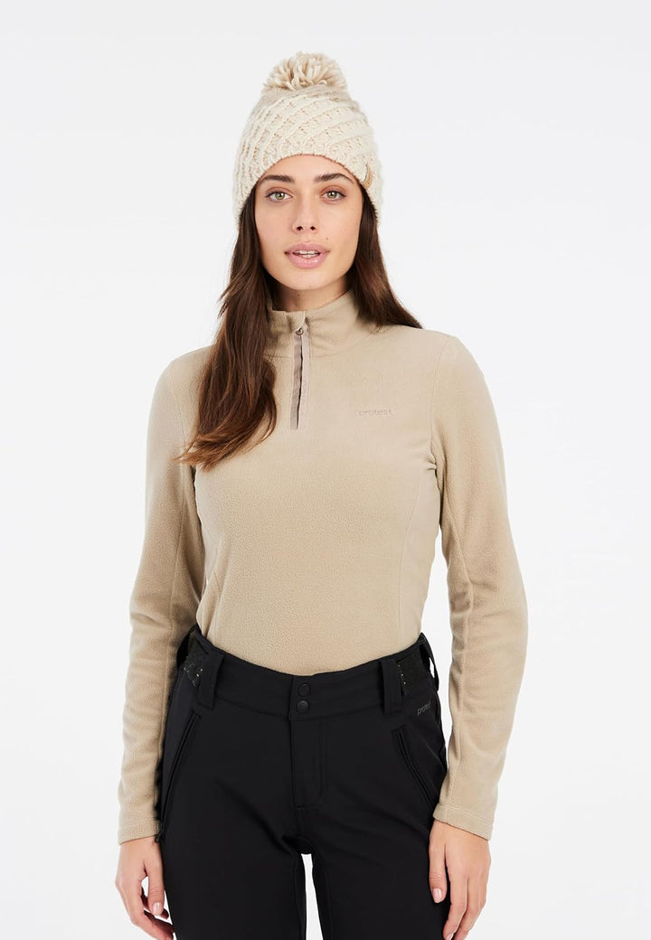 Protest Damen 1/4-reissverschluss MUTEZ L BambooBeige, L BambooBeige