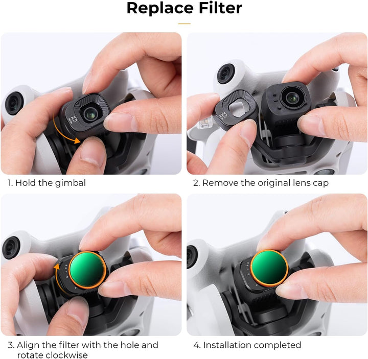 K&F Concept Mini 4 Pro ND Filter, Variable ND Filter Stufen Variable Filter kompatibel mit DJI Mini