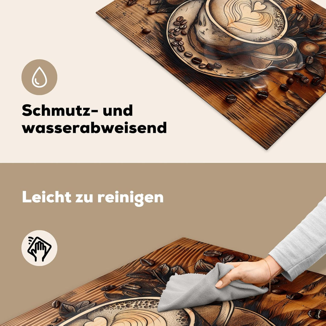 Herdabdeckplatte 77x51 cm Einteilig Küche Herdabdeckung Induktionsfeld Ceranfeld Herdabdeckplatten V