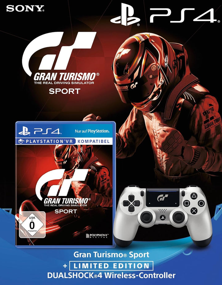Gran Turismo Sport + PlayStation 4 Wireless DualShock Controller Standard + Controller, Standard + C