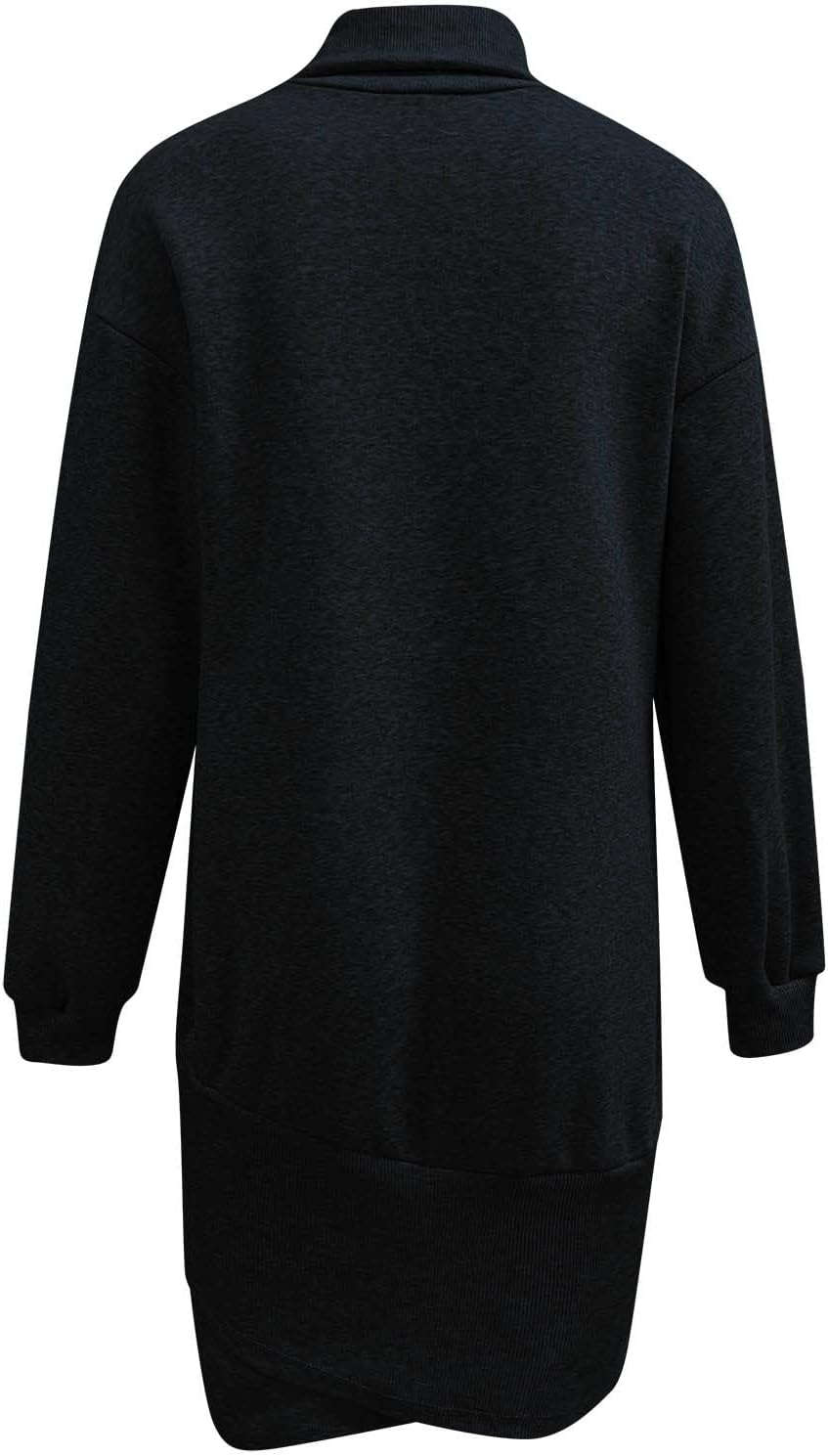 Regenbogenfisch Kostüm mit Langen Ärmeln Stehkragen, Wickelsaum, lockere -Winter-Lange Pullover-Klei