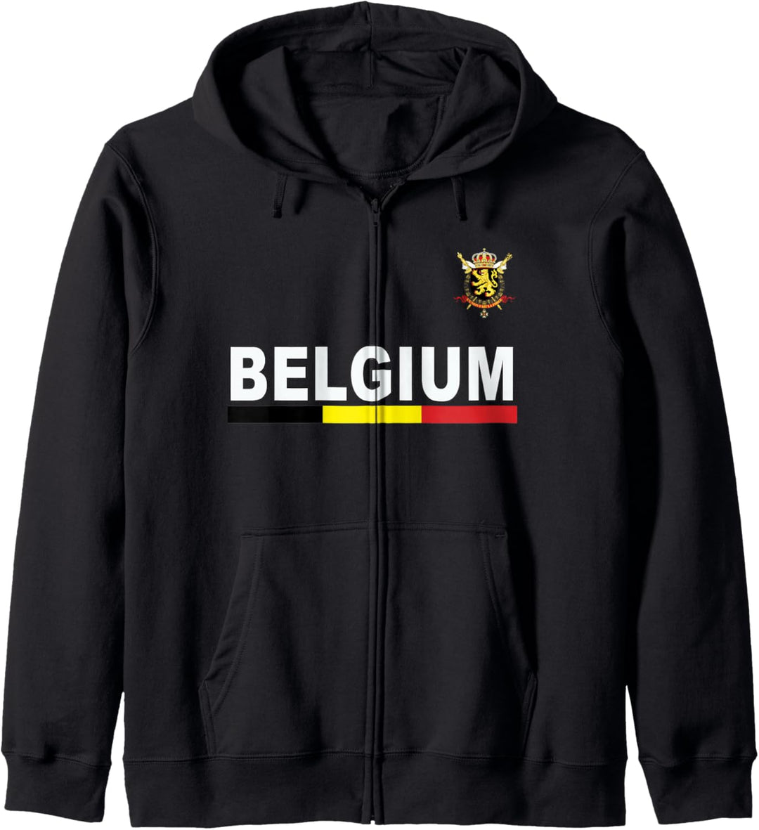 Sports-style National Emblem and Flag of Belgium Kapuzenjacke
