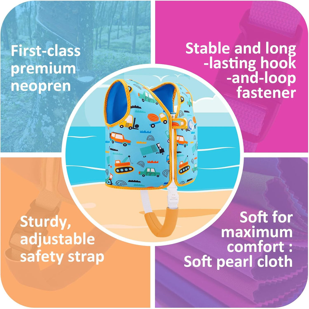 OSHYLE Kinder Schwimmweste - Jungen Mädchen Neopren Schwimmen Jacke Kleinkind Schwimmen Floating Neo