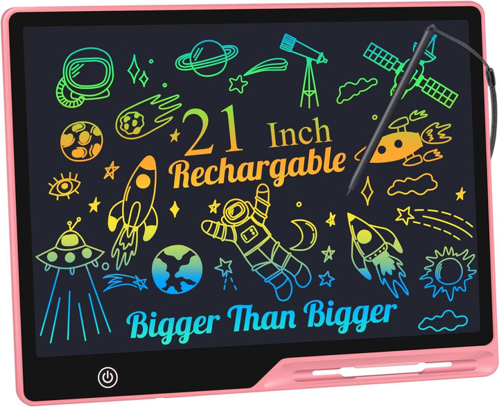 LCD-Schreibtablett für Kinder, Wiederaufladbare 21 Zoll Maltafel Zeichentafel, Vorschule Lernen Spie