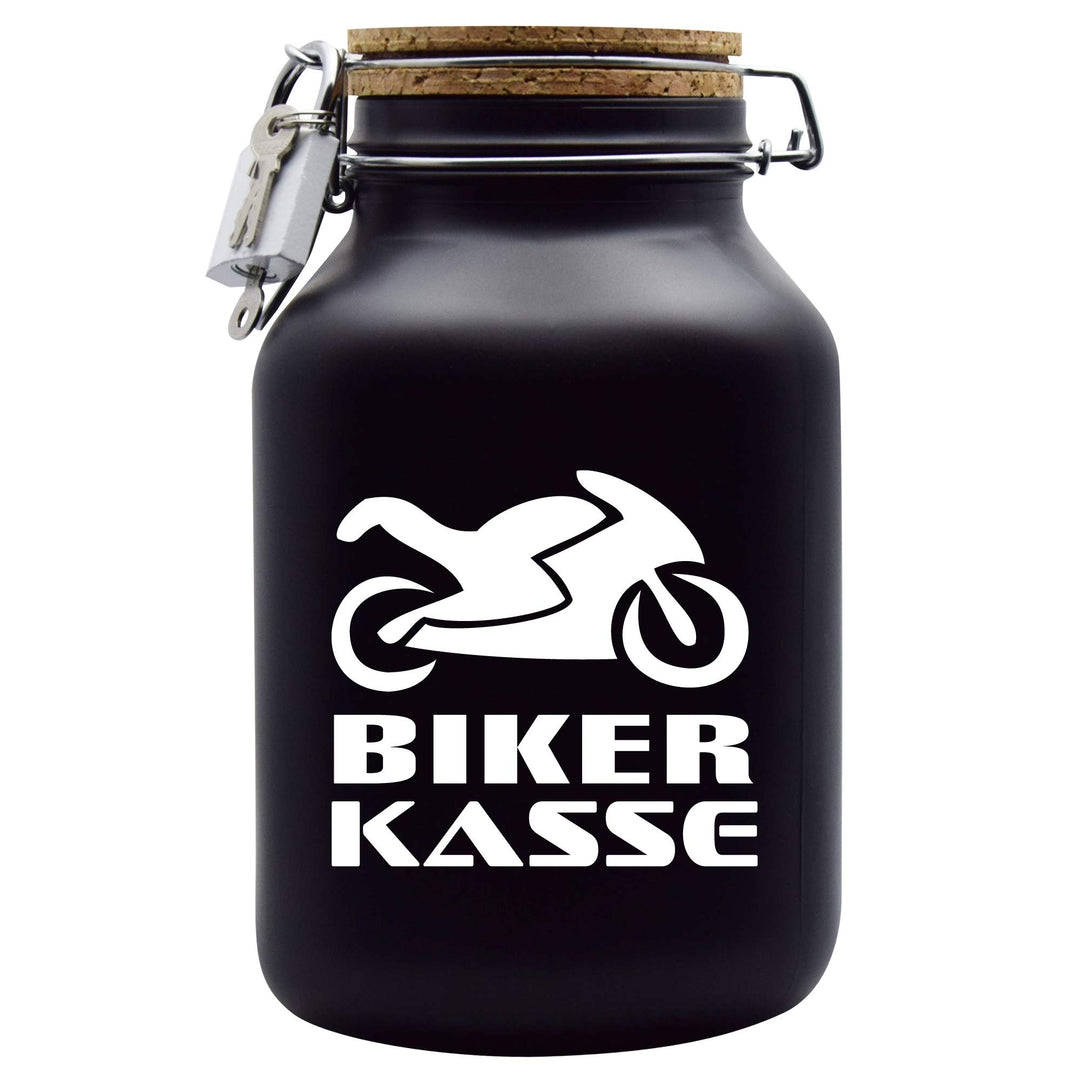 Spardose Bikerkasse Geld Geschenk Idee Schwarz XXL