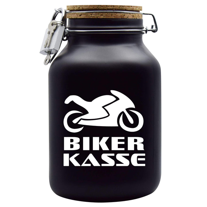 Spardose Bikerkasse Geld Geschenk Idee Schwarz XXL