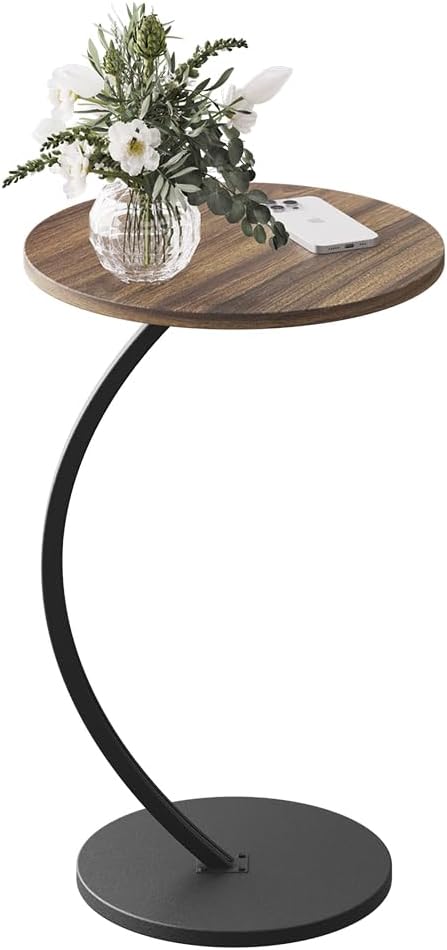 Vicco Beistelltisch Alvio, Braun, 40 x 60 cm, als Ablagefläche für Wohnzimmer oder Schlafzimmer eins