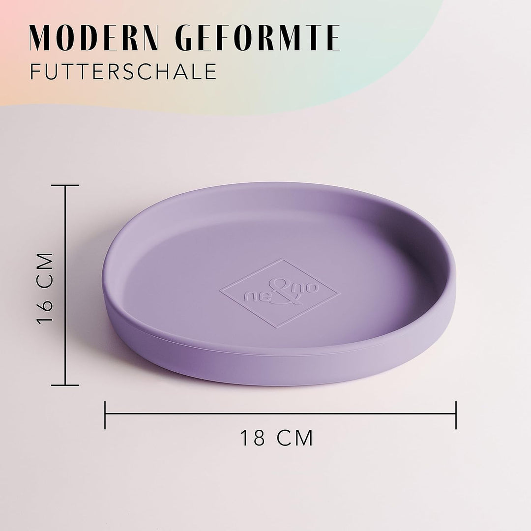 ne&no Nala Collection Flach Katzennapf Silikon Futternapf cool lilac, cool lilac