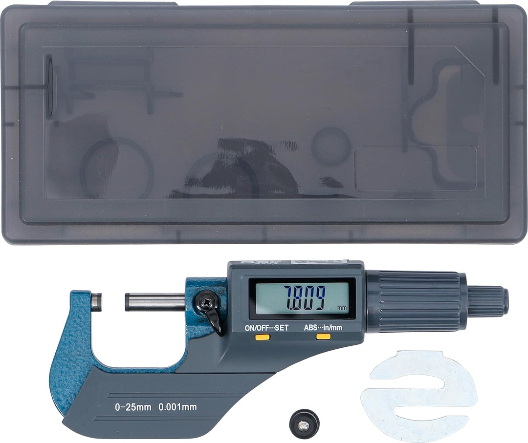 BGS 8427 | Digital-Bügelmessschraube | 0 - 25 mm | Digitaler Mikrometer / Mikro-Messschieber, 0 - 25