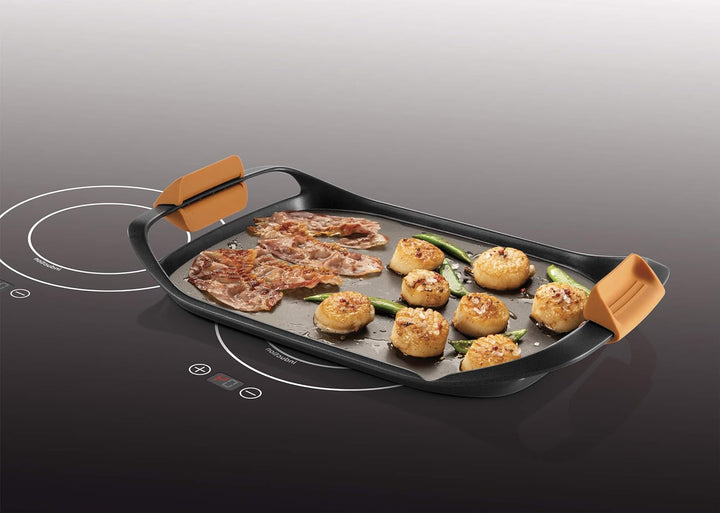 Tescoma 605069 SmartClick Grillpfanne, glatt, 42 x 28 cm Glatt und geschmeidig, Glatt und geschmeidi