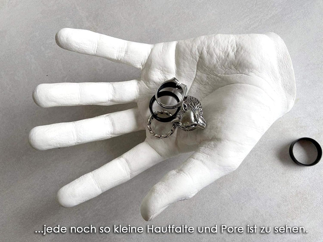 Bambelina Handabdruck Set für Paare oder Geschwister, Deutsches Produkt, 3D Gipsabdruckset mit hochw