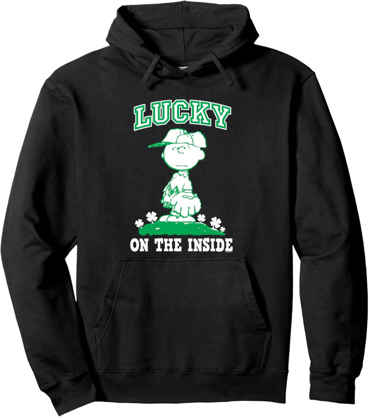 Peanuts St Patrick's Day Glück im Inneren Pullover Hoodie