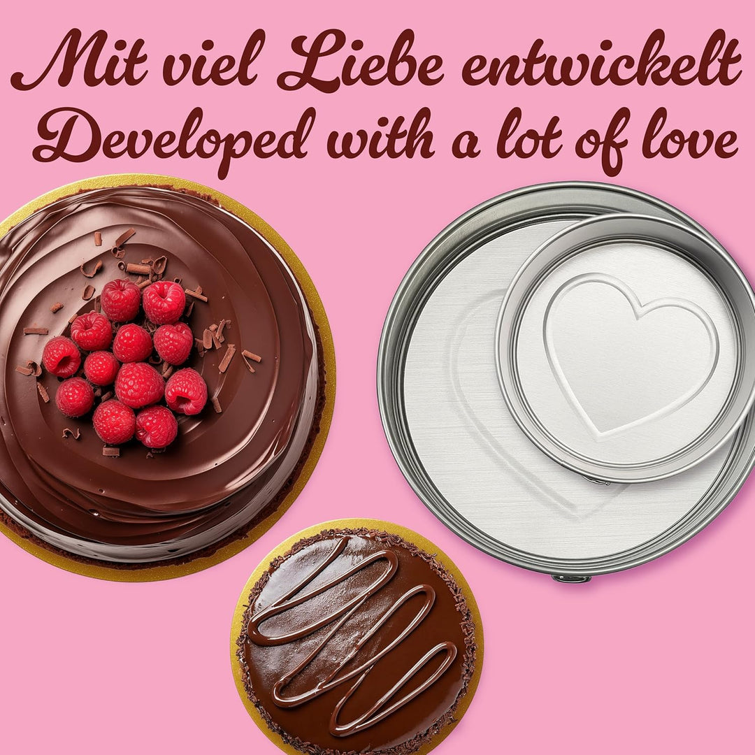 immer Backform Edelstahl Kuchenform Springform, unbeschichtet PFAS-frei aus 18/8-Edelstahl Spülmasch