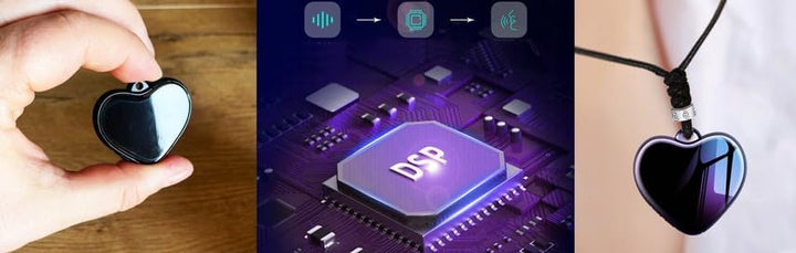 Mini Diktiergerät Q66 Herzform | 8GB USB Audio-Aufnahmegerät | Diktaphon mit Sprachaktivierung, 3072